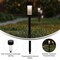 Merrick Lane Set of 12 Stainless Steel LED Solar Landscape Lights, Weather Resistant Outdoor Solar Powered Lights for Pathway, Garden, & Yard